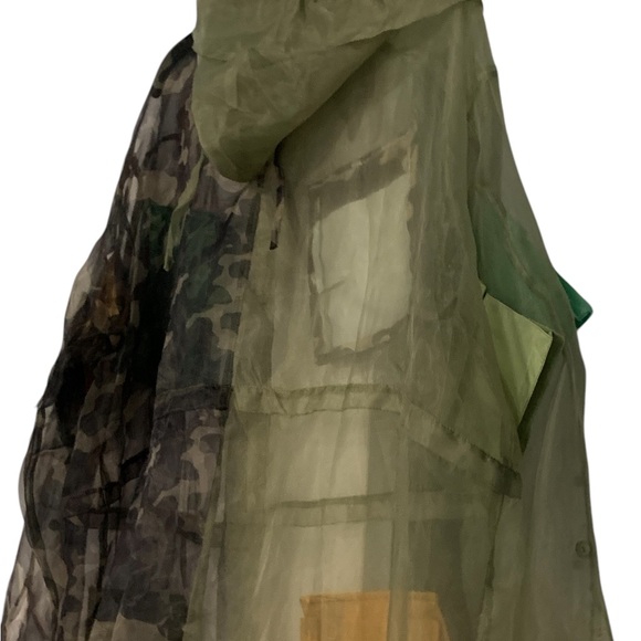 Translucent camo print hoodie duster. OS. - Picture 8 of 11